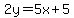 2y=5x%2B5