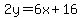 2y=6x%2B16