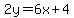 2y=6x%2B4