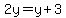 2y=y%2B3