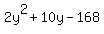 2y%5E2%2B10y-168