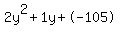 2y%5E2%2B1y%2B-105