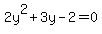 2y%5E2%2B3y-2=0