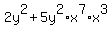 2y%5E2%2B5y%5E2%2Ax%5E7%2Ax%5E3