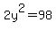 2y%5E2=98