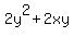 2y%5E2+%2B+2xy