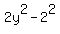 2y%5E2+-+2%5E2