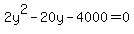 2y%5E2-20y-4000=0