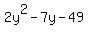 2y%5E2-7y-49