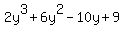 2y%5E3%2B6y%5E2-10y%2B9