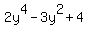 2y%5E4-3y%5E2%2B4