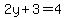 2y+%2B+3+=+4