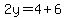 2y+=+4%2B6