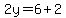 2y+=+6+%2B+2