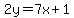 2y+=+7x%2B1