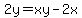 2y+=+xy+-+2x