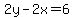 2y+-+2x+=+6