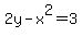 2y+-+x%5E2+=+3