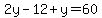 2y-12%2By=60