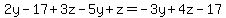 2y-17%2B3z-5y%2Bz=-3y%2B4z-17