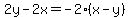 2y-2x=-2%28x-y%29