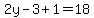 2y-3%2B1=18