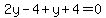 2y-4%2By%2B4=0