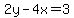 2y-4x=3