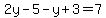 2y-5-y%2B3=7
