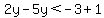 2y-5y%3C-3%2B1