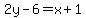 2y-6=x%2B1