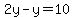 2y-y=10