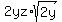 2yz%2Asqrt%282y%29
