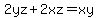 2yz%2B2xz=xy