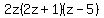 2z%282z%2B1%29%28z-5%29