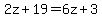 2z%2B19=6z%2B3