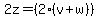 2z=%282%2A%28v%2Bw%29%29