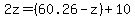 2z=%2860.26-z%29%2B10