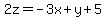 2z=-3x%2By%2B5