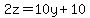 2z=10y%2B10