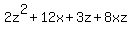 2z%5E2%2B12x%2B3z%2B8xz