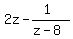 2z-%281%29%2F%28z-8%29