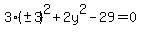 3%28%22%22%2B-+3%29%5E2%2B2y%5E2-29=0