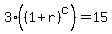 3%28%281%2Br%29%5Ec%29=15