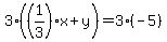 3%28%281%2F3%29x%2By%29=3%28-5%29