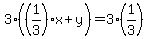 3%28%281%2F3%29x%2By%29=3%281%2F3%29