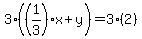 3%28%281%2F3%29x%2By%29=3%282%29