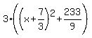 3%28%28x%2B7%2F3%29%5E2%2B233%2F9%29