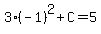 3%28-1%29%5E2%2BC=5