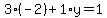 3%28-2%29%2B1%2Ay=1